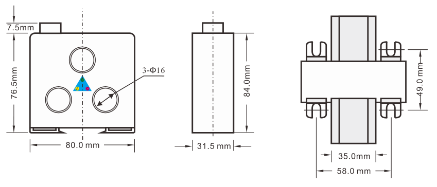 SJD300系列電動(dòng)機保護器外形尺寸