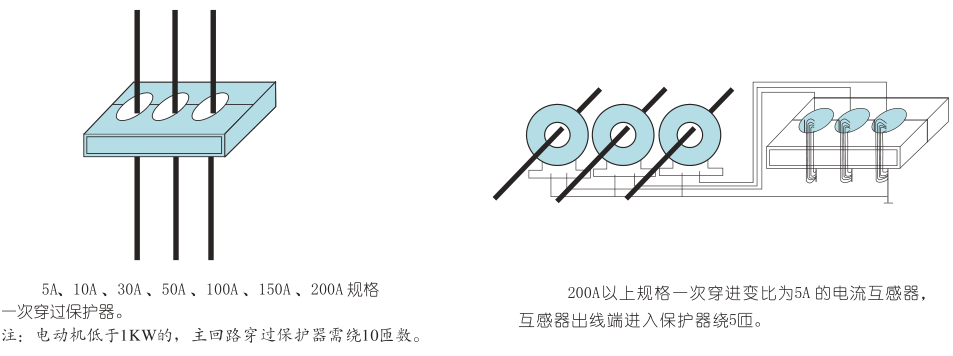 BR-MP4電機保護器一次接線(xiàn)