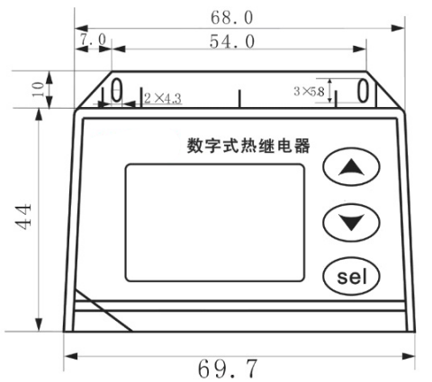 SJD813智能數字式熱繼電器外形尺寸