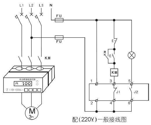 電動(dòng)機保護器接線(xiàn)圖