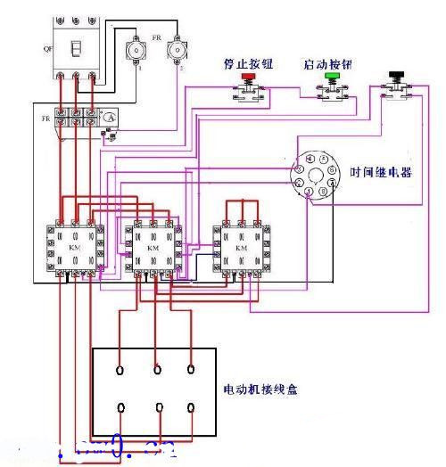 星三角啟動(dòng)裝置線(xiàn)路圖